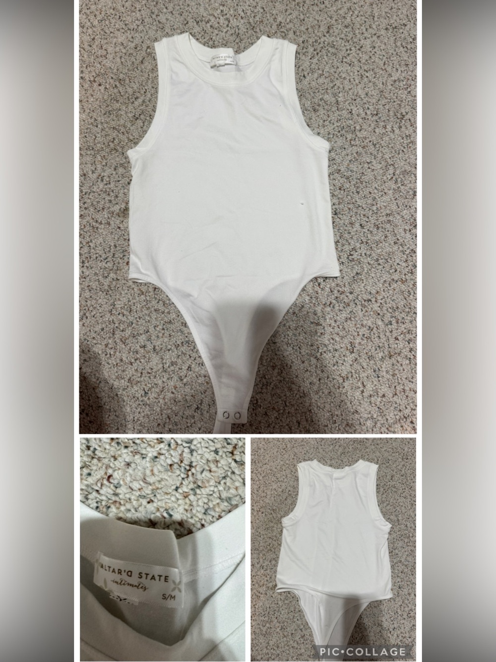 White Sleeveless Snap-Button Bodysuit